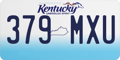 KY license plate 379MXU