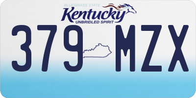 KY license plate 379MZX