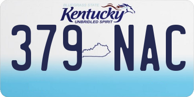 KY license plate 379NAC