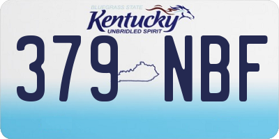 KY license plate 379NBF