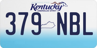 KY license plate 379NBL