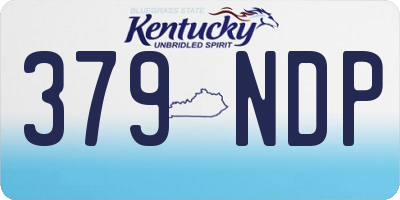 KY license plate 379NDP