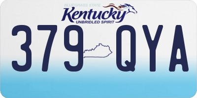 KY license plate 379QYA