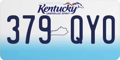 KY license plate 379QYO