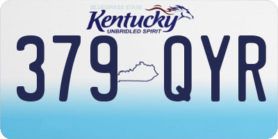 KY license plate 379QYR