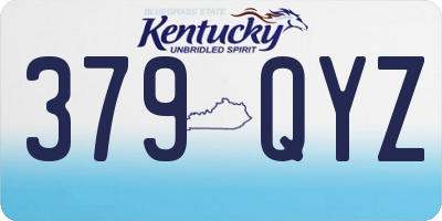 KY license plate 379QYZ