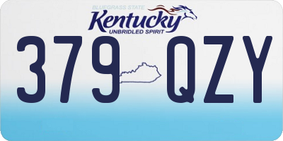 KY license plate 379QZY