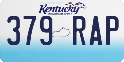 KY license plate 379RAP