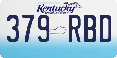 KY license plate 379RBD
