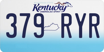 KY license plate 379RYR
