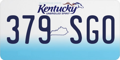 KY license plate 379SGO