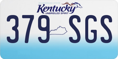 KY license plate 379SGS