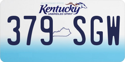 KY license plate 379SGW
