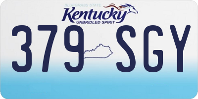 KY license plate 379SGY