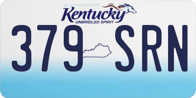 KY license plate 379SRN