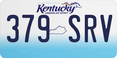 KY license plate 379SRV