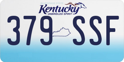 KY license plate 379SSF