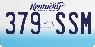 KY license plate 379SSM