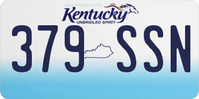 KY license plate 379SSN