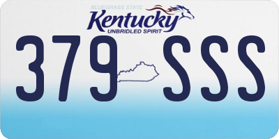 KY license plate 379SSS