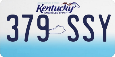 KY license plate 379SSY