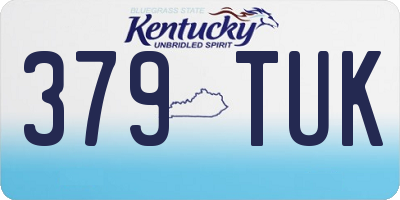 KY license plate 379TUK