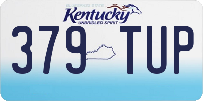 KY license plate 379TUP