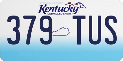 KY license plate 379TUS