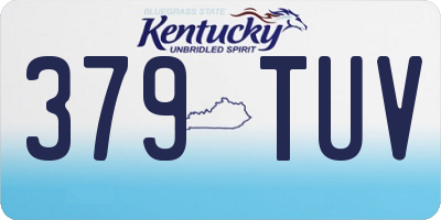 KY license plate 379TUV