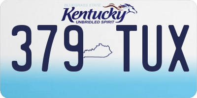 KY license plate 379TUX