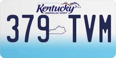 KY license plate 379TVM