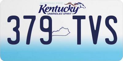 KY license plate 379TVS