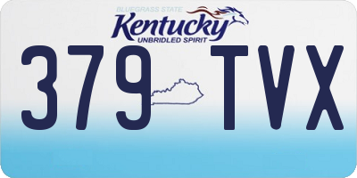 KY license plate 379TVX