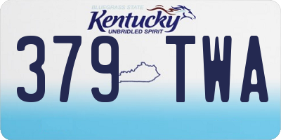 KY license plate 379TWA