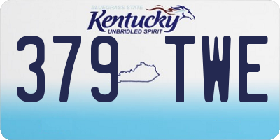 KY license plate 379TWE