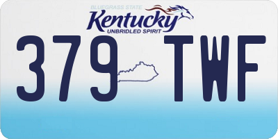 KY license plate 379TWF