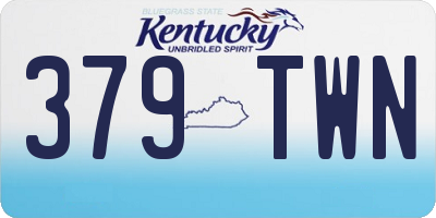 KY license plate 379TWN