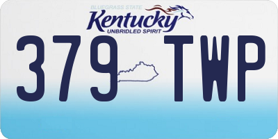 KY license plate 379TWP