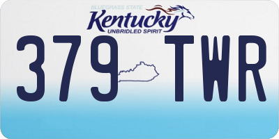 KY license plate 379TWR