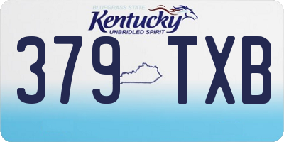 KY license plate 379TXB