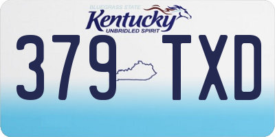 KY license plate 379TXD