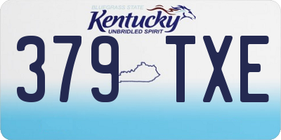 KY license plate 379TXE