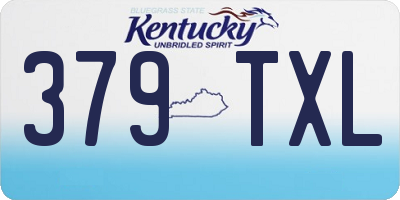 KY license plate 379TXL