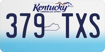KY license plate 379TXS