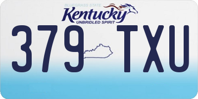 KY license plate 379TXU