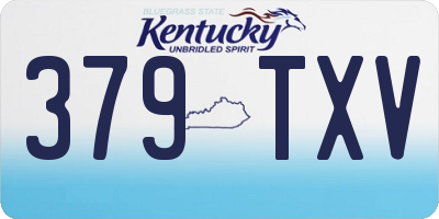 KY license plate 379TXV