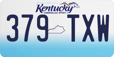KY license plate 379TXW