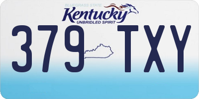 KY license plate 379TXY