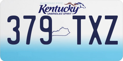 KY license plate 379TXZ