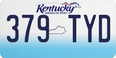 KY license plate 379TYD